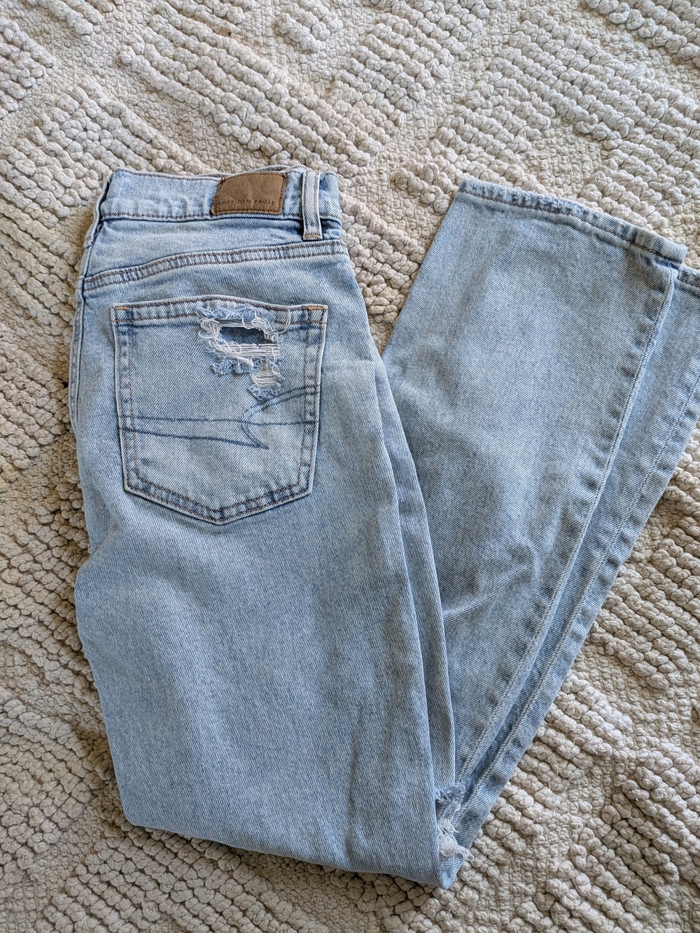 American Eagle Outfitters Light Blue Straight Leg Jeans